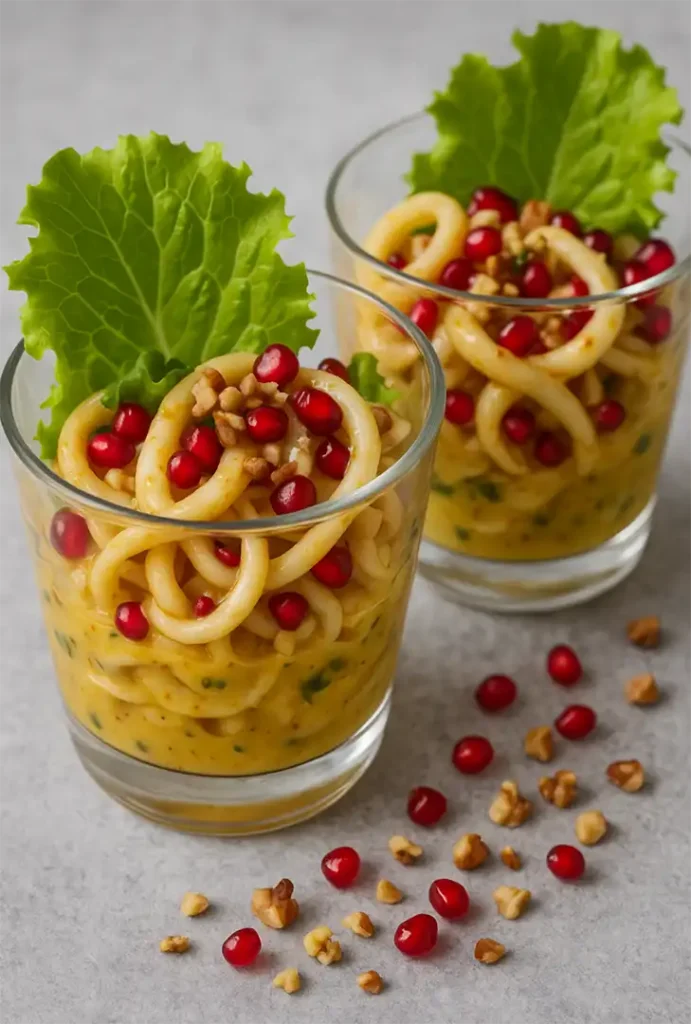 подача салата з кальмарами