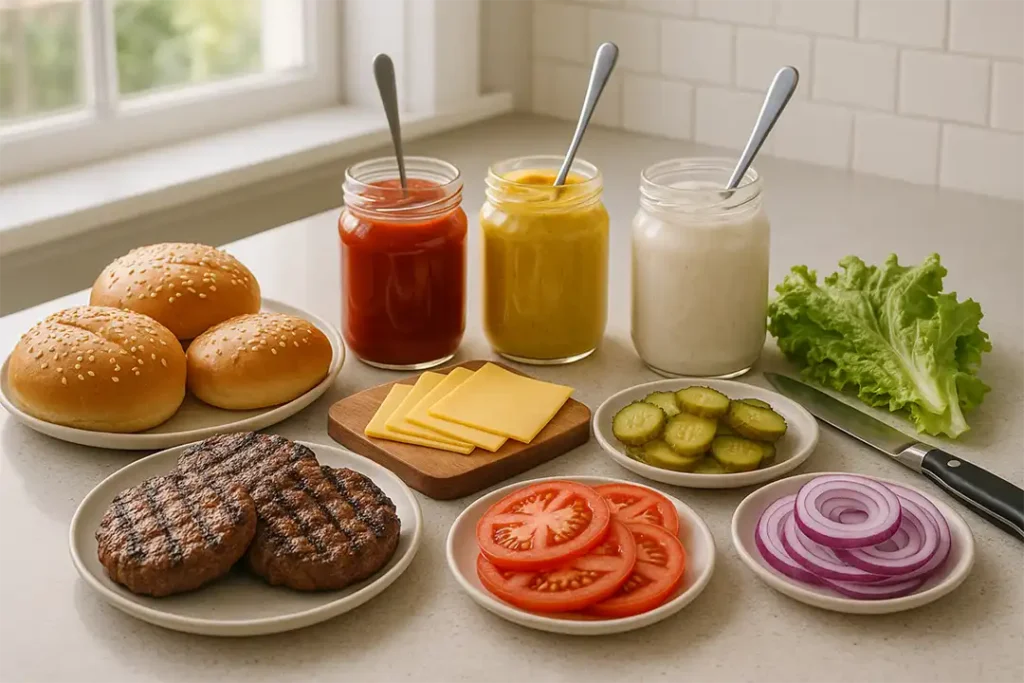 інгредієнти домашнього бургера