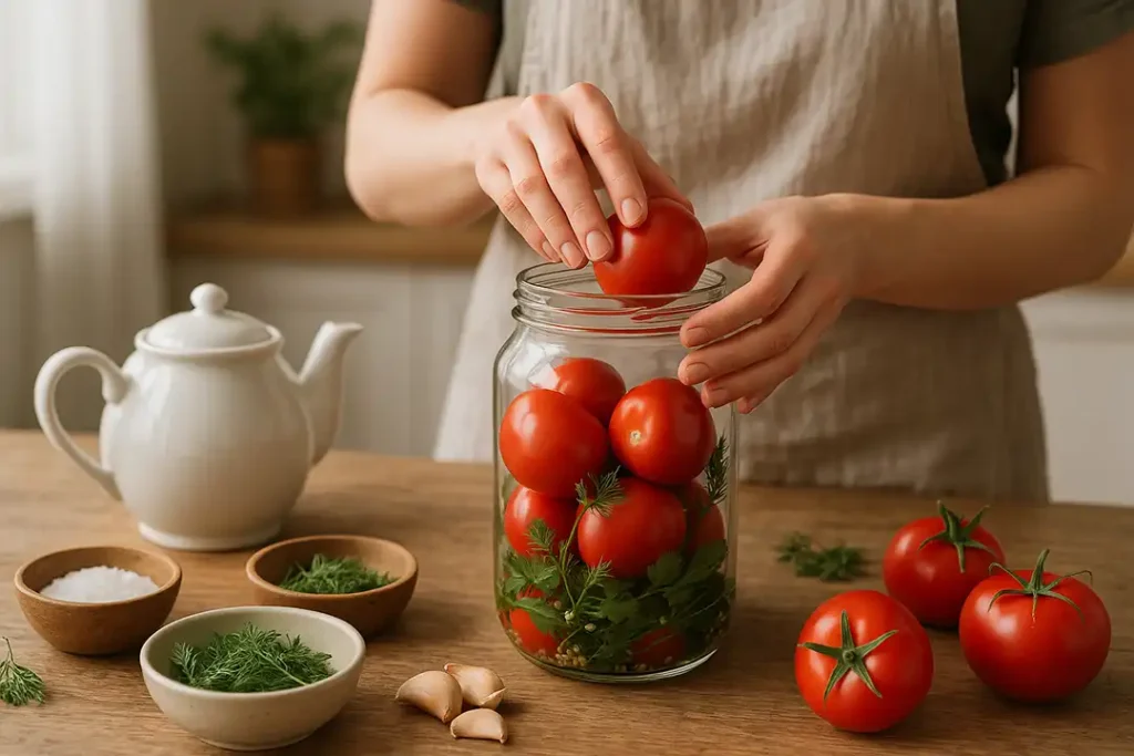 приготування квашених помідорів