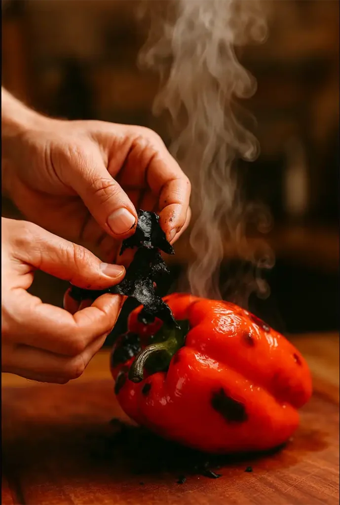 очищення запеченого перцю