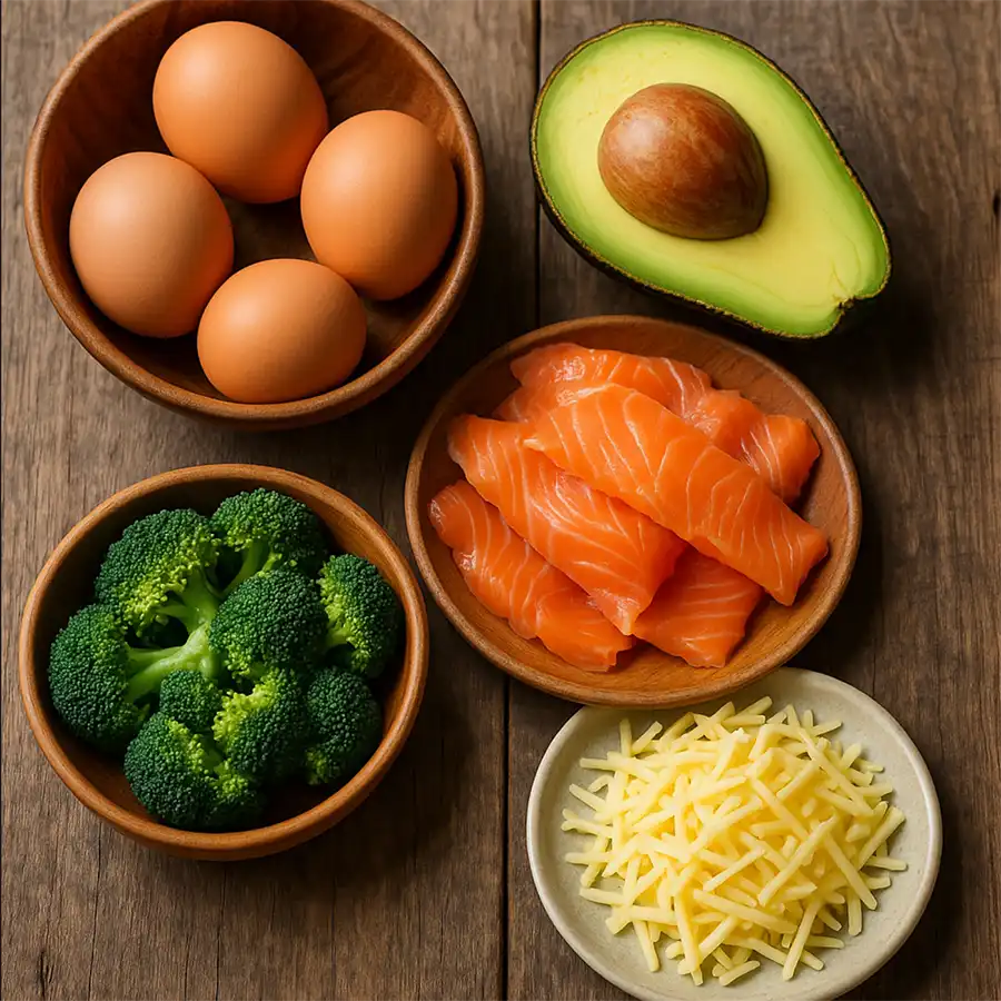 інгредієнти для кето дієти