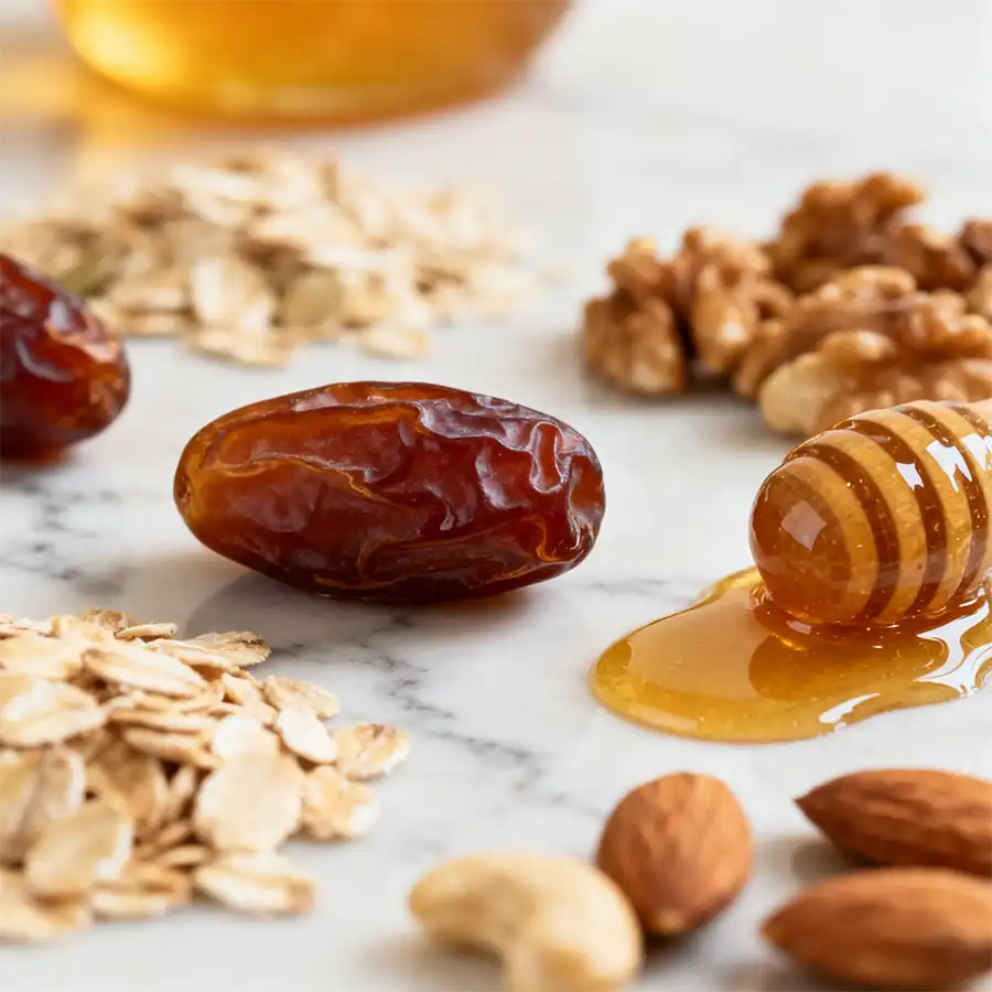 інгредієнти для фінікових батончиків