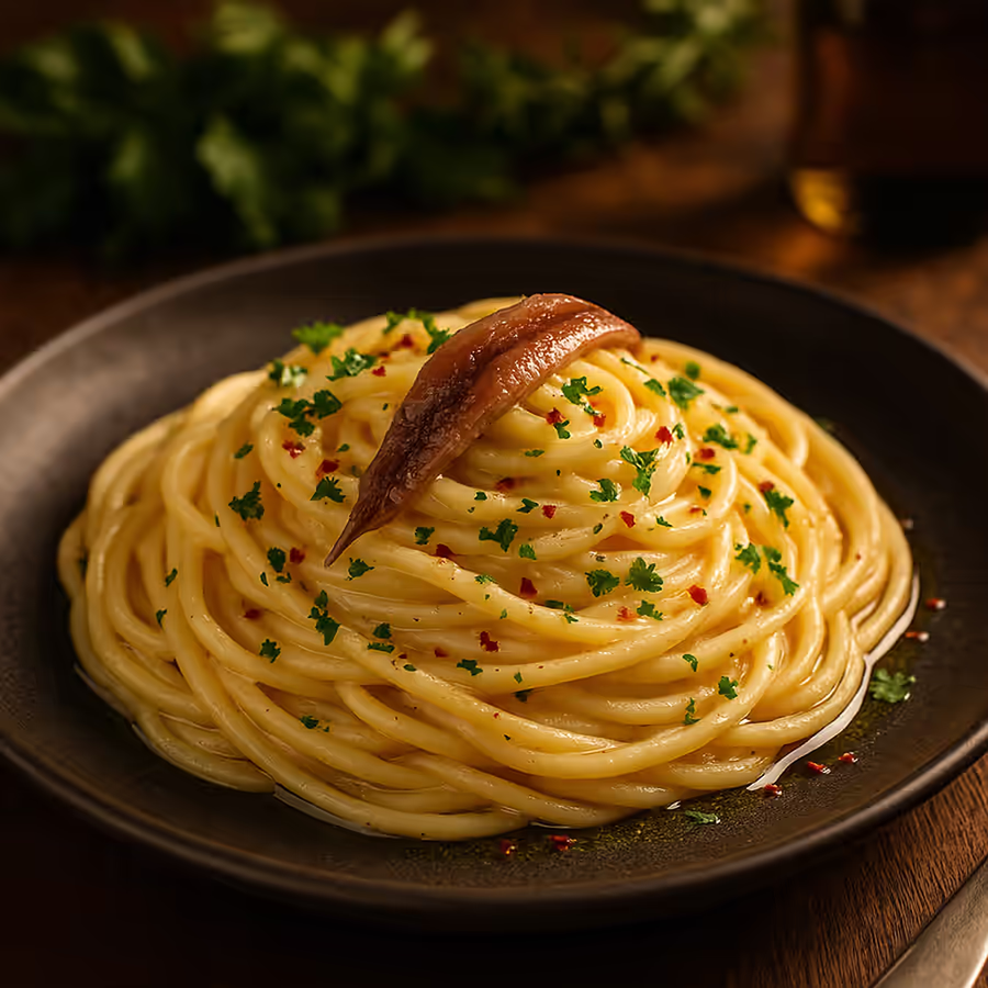 паста з анчоусами