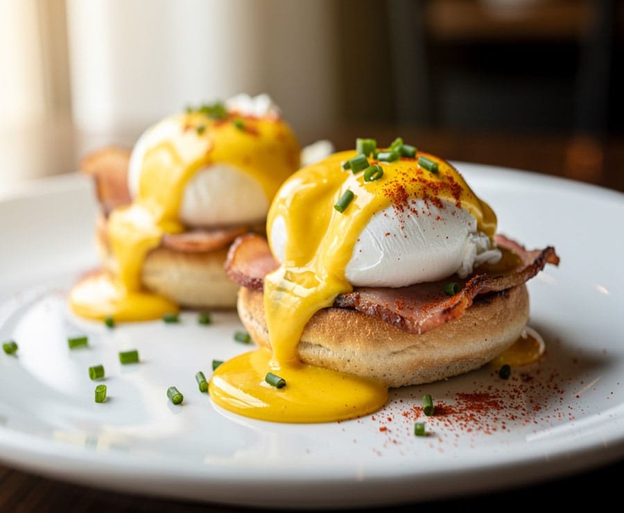 яйце бенедикт подача