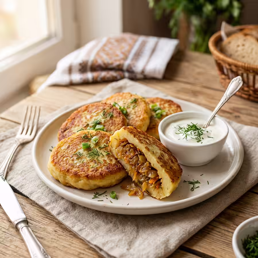 картопляники з капустою