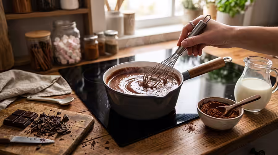приготування гарячого шоколаду