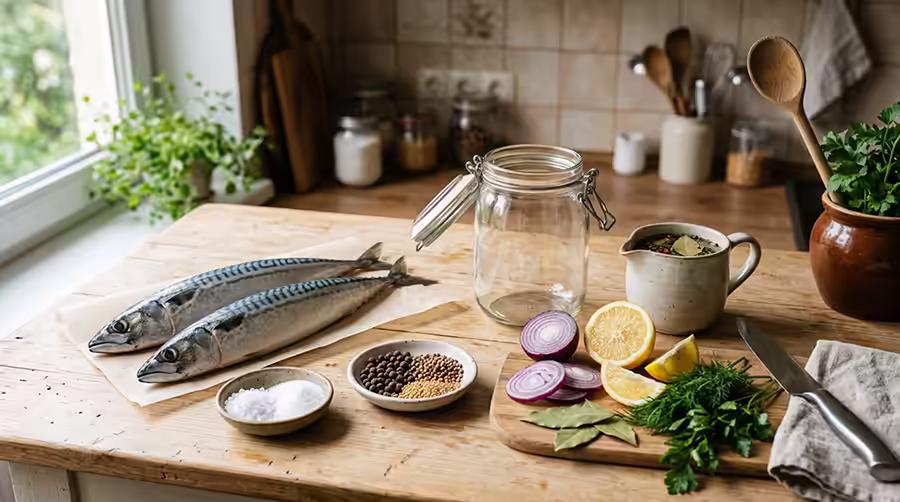інгредієнти для маринування скумбрії