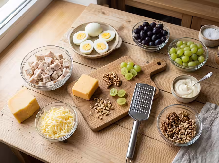 інгредієнти для салату тіфанні