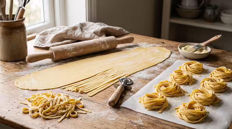 making pasta